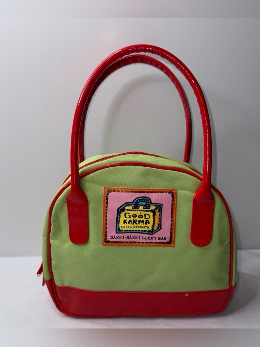 Red & Lime Green Lucky Bag - Women’s Handbag